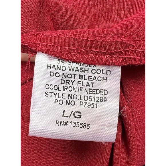 Pink Lily Cranberry Red Silky 1 Shoulder Maxi Dress w/side slit Date nite vibe - Picture 14 of 15